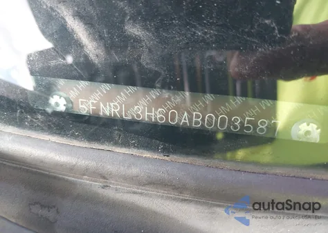 2010 Honda Odyssey Ex-L from USA, damaged, VIN 5FNRL3H60AB003587